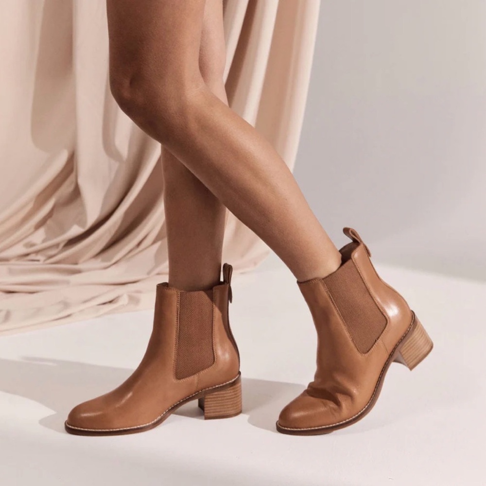 FRANKIE4 Liberty Tan Leather Ankle Boots - Picture 8 of 9